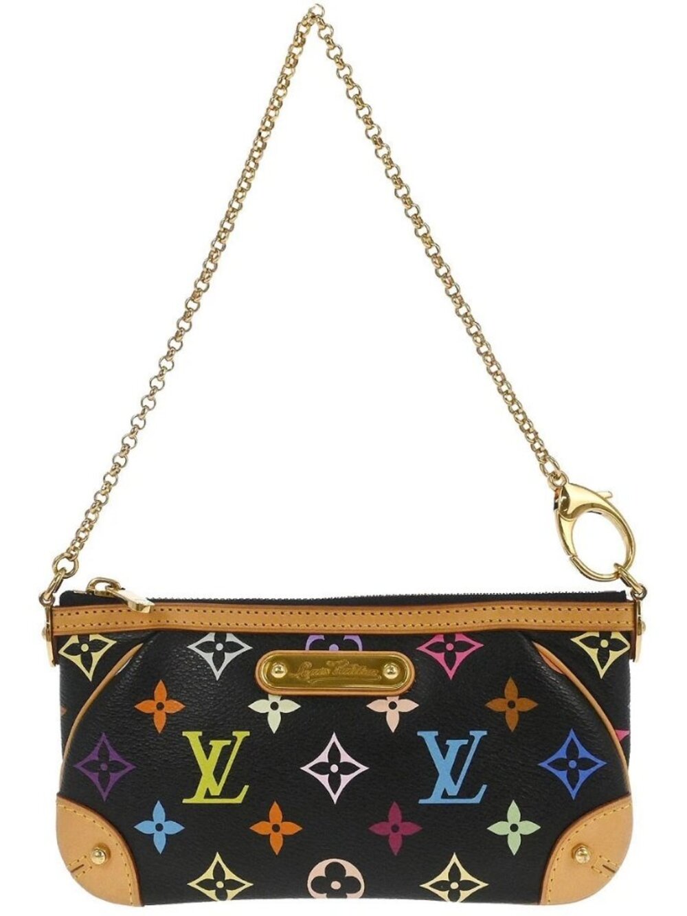 Louis Vuitton Black Multicolor Pochette Milla